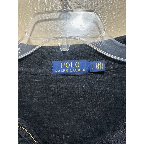Polo Ralph Lauren Men's 1/4 Zip Pullover Sweater Charcoal Gray Size L‎ - Picture 2 of 6
